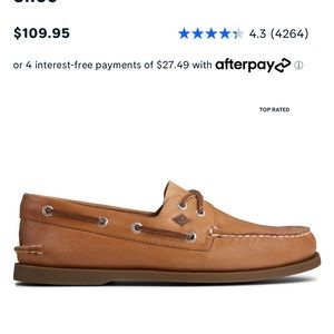 Sperry men’s tan leather topsider - new in box